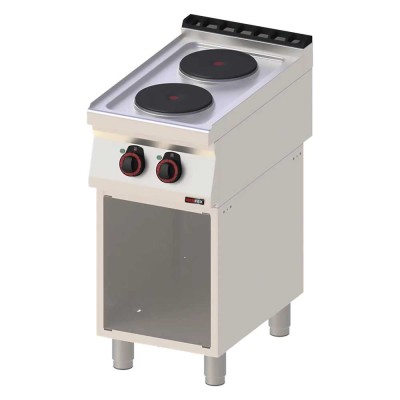 REDFOX - Fourneau électrique 2x feu soubassement 400 V - SP 70/40 E