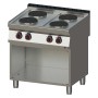 REDFOX - Fourneau électrique 4x feu soubassement 400 V - SP 70/80 E