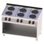 REDFOX - Fourneau électrique 6x feu soubassement 400 V - SP 70/120 E