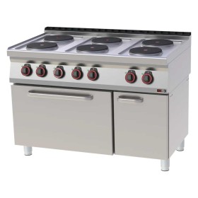 REDFOX - Fourneau électrique four à air chaud électrique GN 1/1 - 6x feu 400 V - SPT 70/120 11 E