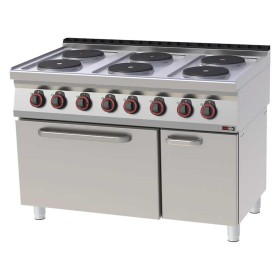 REDFOX - Fourneau électrique four électrique statique GN 2/1 - 6x feu 400 V - SPT 70/120-21 E