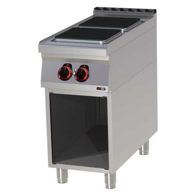 REDFOX - Fourneau électrique 2x feu soubassement 400 V - SPQ 90/40 E