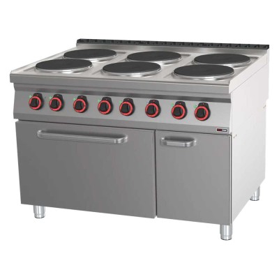 REDFOX - Fourneau électrique 6 feux four GN 2/1 - SPT 90/120-21 E