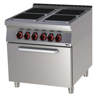 REDFOX - Fourneau électrique four à air chaud électrique GN 1/1 - 4x feu 400 V - SPQT 90/80 11 E