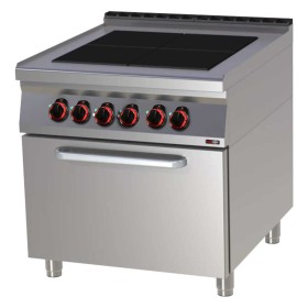 REDFOX - Fourneau électrique four électrique statique GN 2/1 - 4x feu - SPLT 90/80 21 E