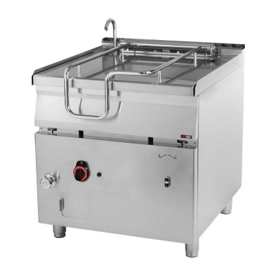 REDFOX - Sauteuse basculante auto à gaz 80 L fond en inox - BRM 90/80 G/N