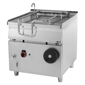 REDFOX - Sauteuse basculante manuelle à gaz 80 L fond en inox - BR 90/80 G/N