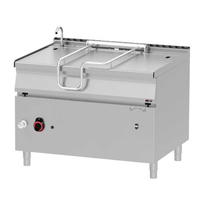 REDFOX - Sauteuse basculante auto à gaz 120 L fond en inox - BRM 90/120 G/N