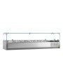 TEFCOLD - Vitrine réfrigérée à ingrédients 6 x GN 1/4 avec pare-haleine vitré