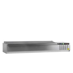 TEFCOLD - Vitrine réfrigérée à ingrédients 8 x GN 1/4 avec couvercle inox