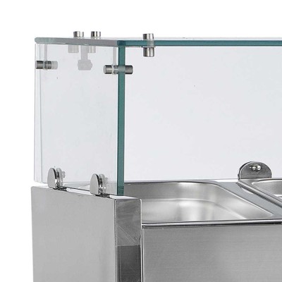 TEFCOLD - Vitrine réfrigérée à ingrédients 6 x GN 1/3 avec pare-haleine vitré