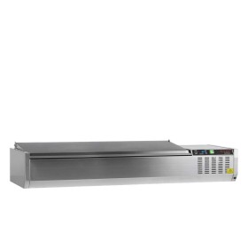 TEFCOLD - Vitrine réfrigérée à ingrédients 7 x GN 1/3 avec couvercle inox