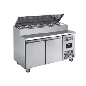 L2G - Table réfrigérée à sandwiches 2 portes 390 L 7 bacs GN 1/3