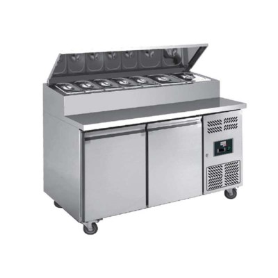 L2G - Table réfrigérée à sandwiches 2 portes 390 L 7 bacs GN 1/3