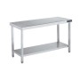 CPC - Table centrale avec étagère basse en inox