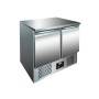 L2G - Saladette réfrigérée négative 2 portes inox dessus inox
