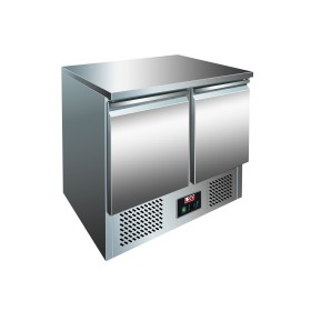 L2G - Saladette réfrigérée négative 2 portes inox dessus inox