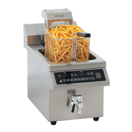 CASSELIN - Friteuse à induction 8 L - vanne de vidange - relevage automatique