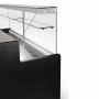 DIAMOND - Vitrine réfrigérée droite noire avec réserve, largeur 1500 mm
