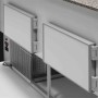 DIAMOND - Vitrine réfrigérée droite noire avec réserve, largeur 1500 mm