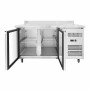 SERIAPRO - Table réfrigérée 2 portes GN1/1 - P 700 avec dosseret
