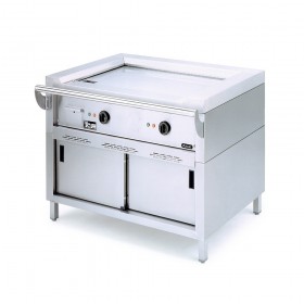 NAYATI - Plancha japonaise électrique 2 zones de cuisson, sur armoire