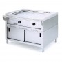 NAYATI - Plancha japonaise gaz Jumbo 2 zones de cuisson, sur armoire