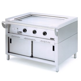 NAYATI - Plancha japonaise gaz jumbo 3 zones de cuisson, sur armoire