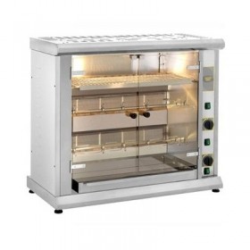 ROLLER GRILL - Rôtissoires à gaz 3 broches 12 poulets