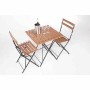 BOLERO - Lot de 2 chaises bistro pliables en lattes, effet bois