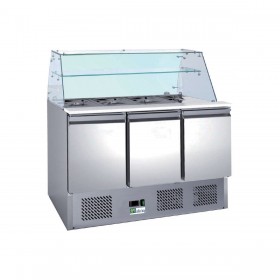 Saladette réfrigérée 3 portes, cuve 4 GN 1/1 - CHR-AVENUE