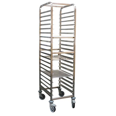 L2G - Échelle inox 20 niveaux GN 1/1 sur roulettes