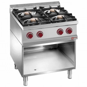 DIAMOND - Fourneau 4 feux vifs sur armoire ouverte