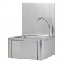 Lave-mains inox mural, avec panneau basculant, commande fémorale - LMD
