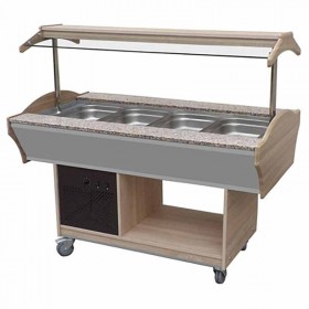 Buffet à hors d'œuvre réfrigéré 4 x GN 1/1 L2G - Buffet Réfrigérée Professionnelle