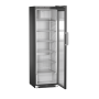 LIEBHERR - Armoire positive, carrosserie époxy noir, porte vitrée, 441 L