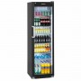 Armoire positive porte vitrée, carrosserie epoxy noir, 449L - LIEBHERR