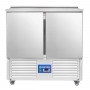  Saladette réfrigérée 2 portes, plan de travail inox et dessus GN 1/6