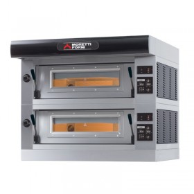 Four à pizzas pro, capacité 2x9 pizzas Ø 30 cm P80E2C - MORETTI FORNI