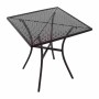 Table de bistro carrée noire en acier ajouré Ø100 mm- BOLERO - GG706