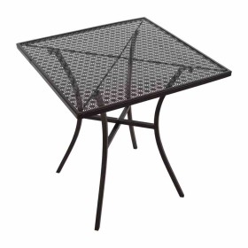 Table de bistro carrée noire en acier ajouré Ø100 mm- BOLERO - GG706