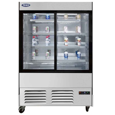 Vitrine pour libre service de 480 litres avec 2 portes coulissantes
