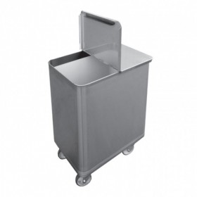 Bac sel/farine inox avec couvercle - 130 Litres - SERIAPRO