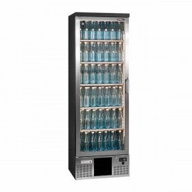 Armoire à boissons inox 300 L 1 porte vitrée charnières gauche - GAMKO