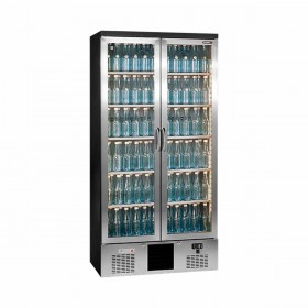 Armoire à boissons inox 500 L 2 portes battantes vitrées - GAMKO