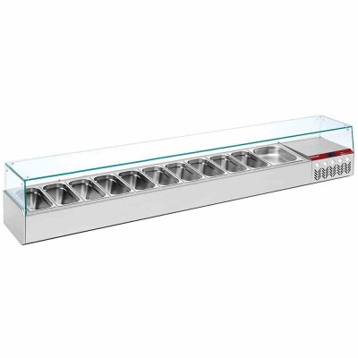 DIAMOND - Meuble pizza 3 portes + 3 tiroirs, structure 11 GN1/3 + GN1/9
