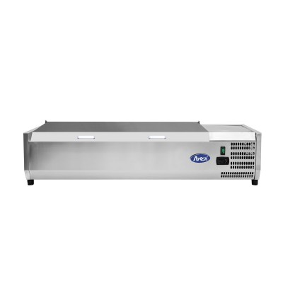 Vitrine à ingrédients 6 bacs GN 1/3 couvercle inox 1500 mm - ATOSA