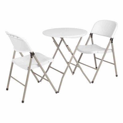 BOLERO - Chaises pliantes blanches et grises