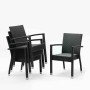BOLERO - Fauteuils en rotin PE anthracite