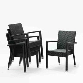 BOLERO - Fauteuils en rotin PE anthracite